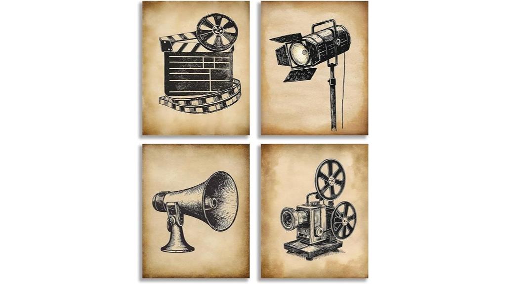 vintage cinema wall decor