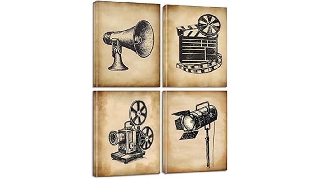 vintage film equipment art