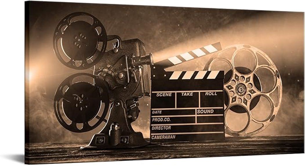 vintage film reels poster