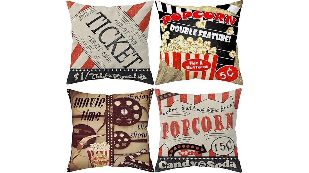 vintage theater pillow set