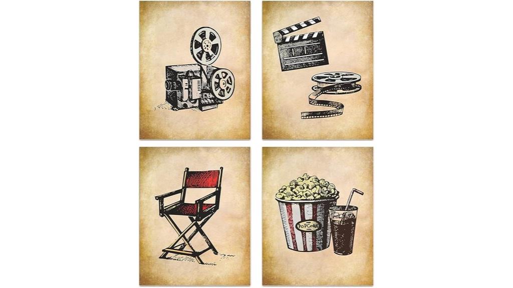 vintage theater wall art