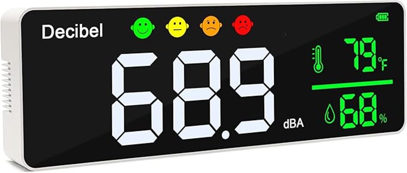 wall mounted decibel display