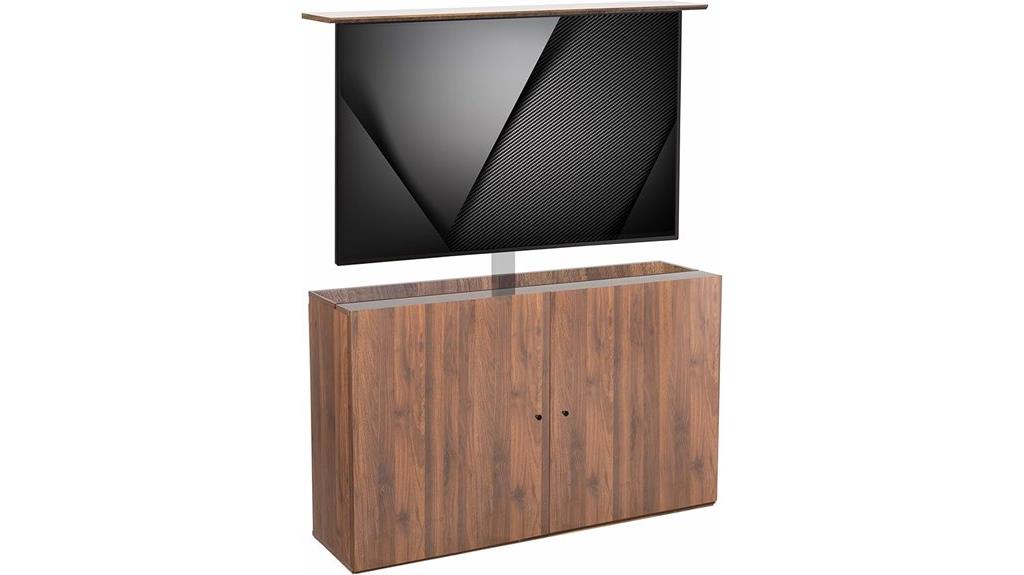 walnut tv cabinet with lift