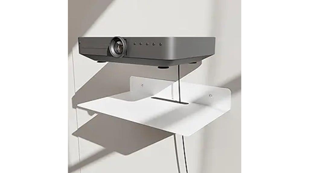 white floating wall shelf