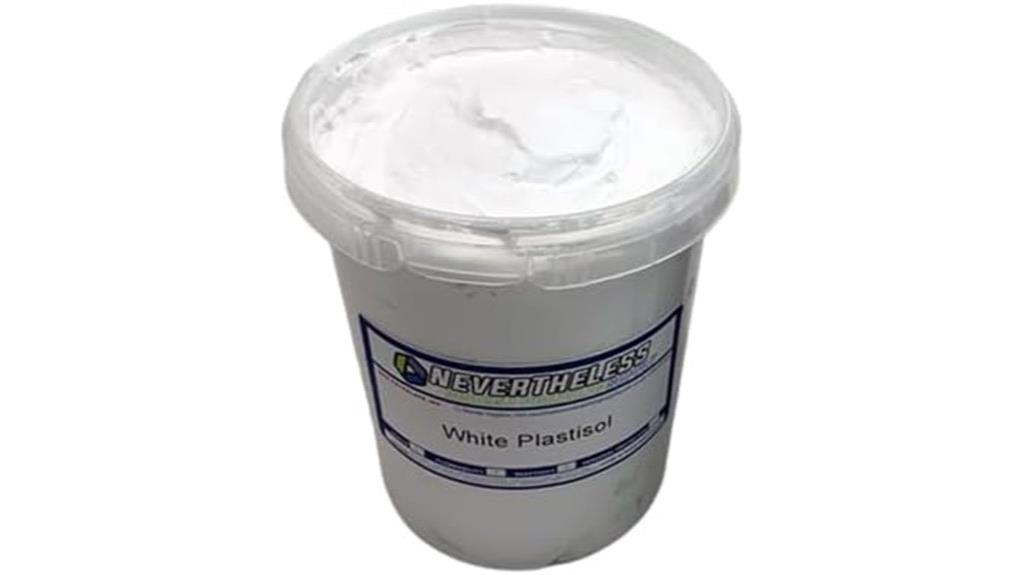 white quart plastisol ink