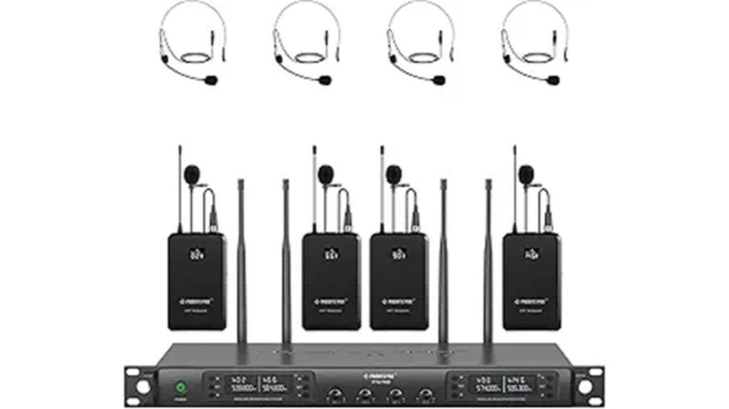 wireless four channel microphone system