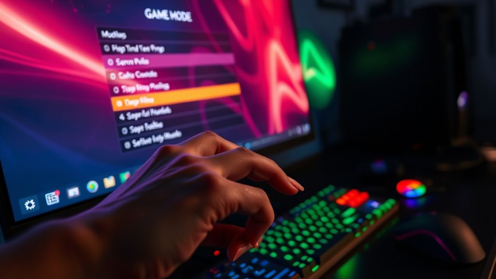 choose game mode wisely