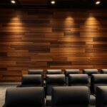 Recycled Wood Finishes for Cinema Rooms eco friendly cinema room decor