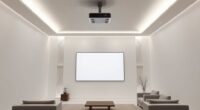 futuristic minimalist projection spaces