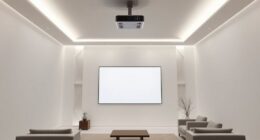 futuristic minimalist projection spaces