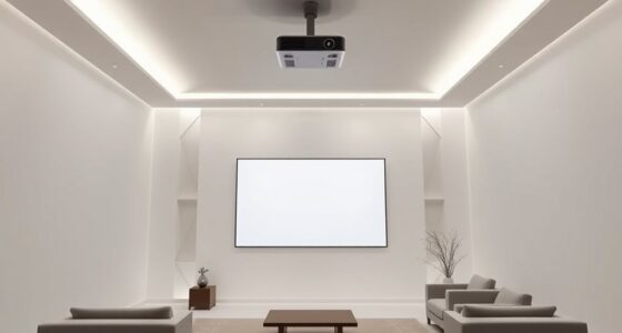futuristic minimalist projection spaces