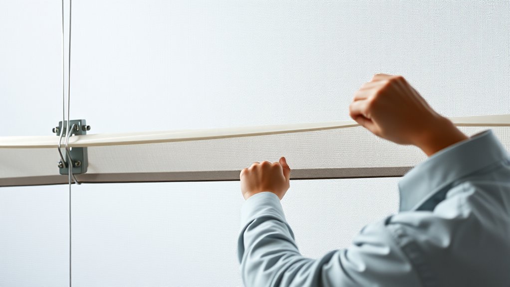 maintain proper screen tension