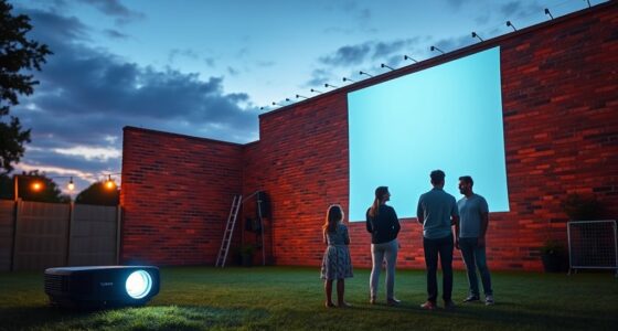 optimal outdoor projection range