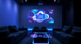 projector cloud gaming setup