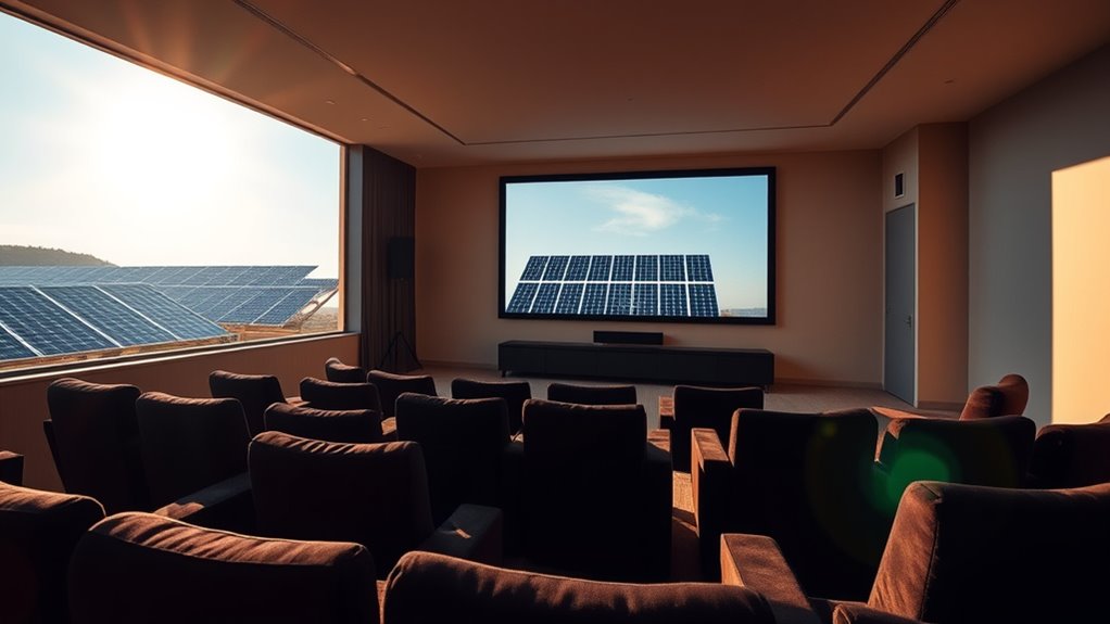 solar powered home entertainment sustainability