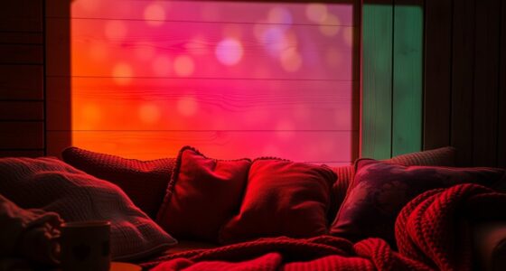 warm inviting projector hues
