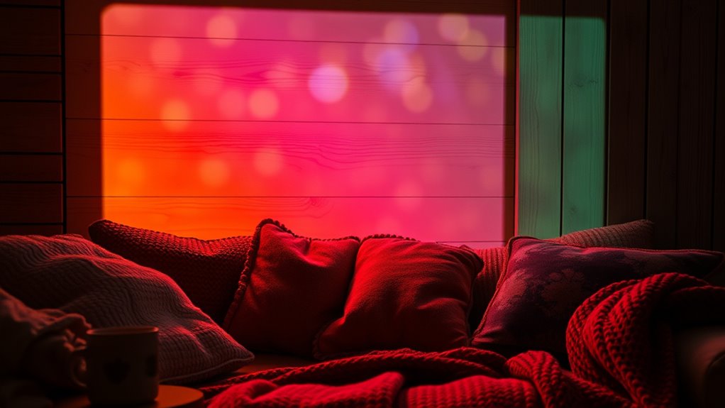 warm inviting projector hues