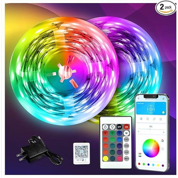 DAYBETTER 130ft RGB LED Strip Lights with Remote