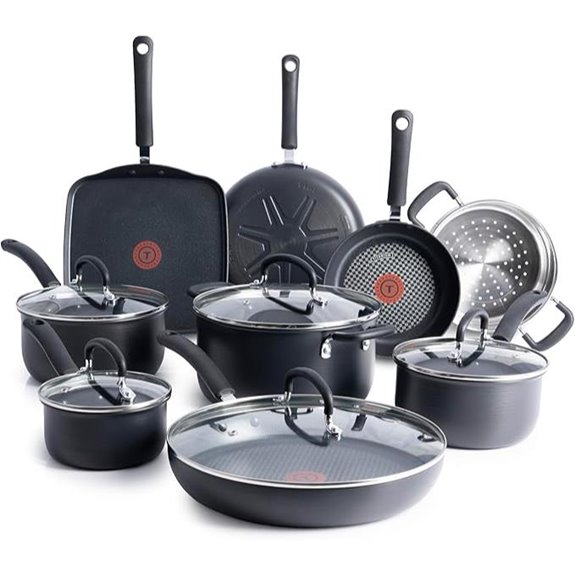 T-fal 14-Piece Hard Anodized Nonstick Cookware Set