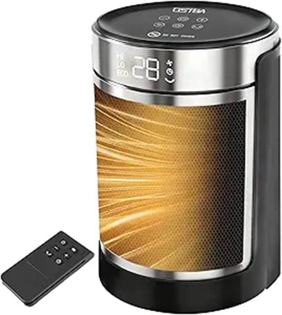 OSTBA 1500W Oscillating Space Heater with Timer