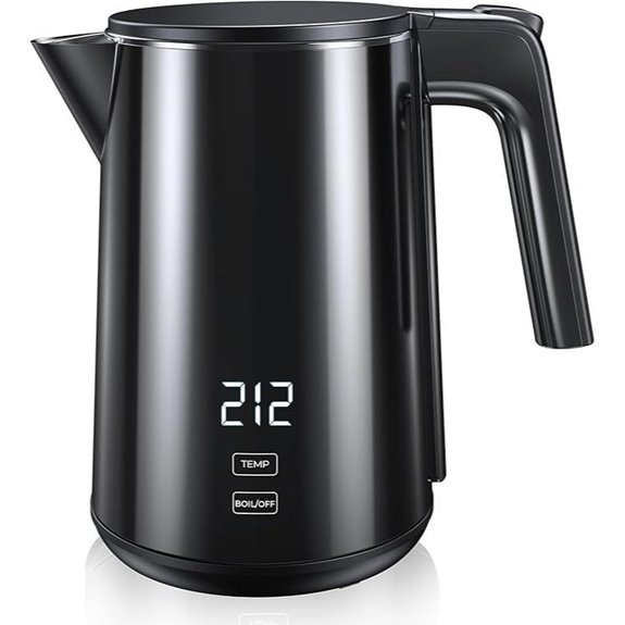 Electric Kettle 1.0L 1200W with Temp Control and Auto Shut-Off