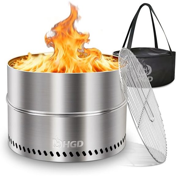 HGD 20-inch Smokeless Firepit with Travel Bag