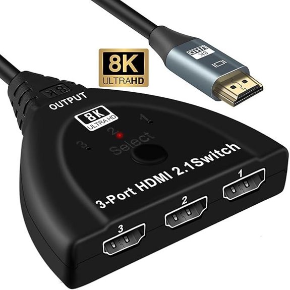 NEWCARE 3-in-1 HDMI Switch 4K/8K with HDR
