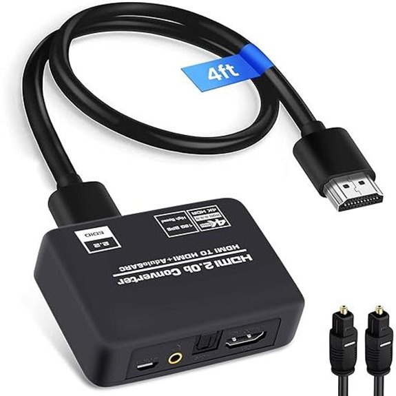 4K HDMI 2.0b Audio Extractor with Optical & Stereo