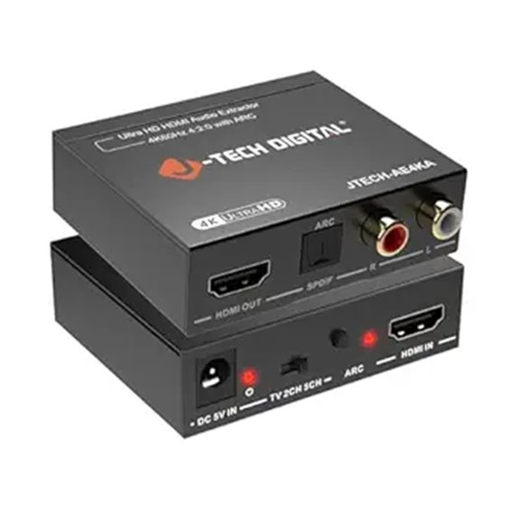 J-Tech HDMI Audio Extractor 4K 60Hz & ARC