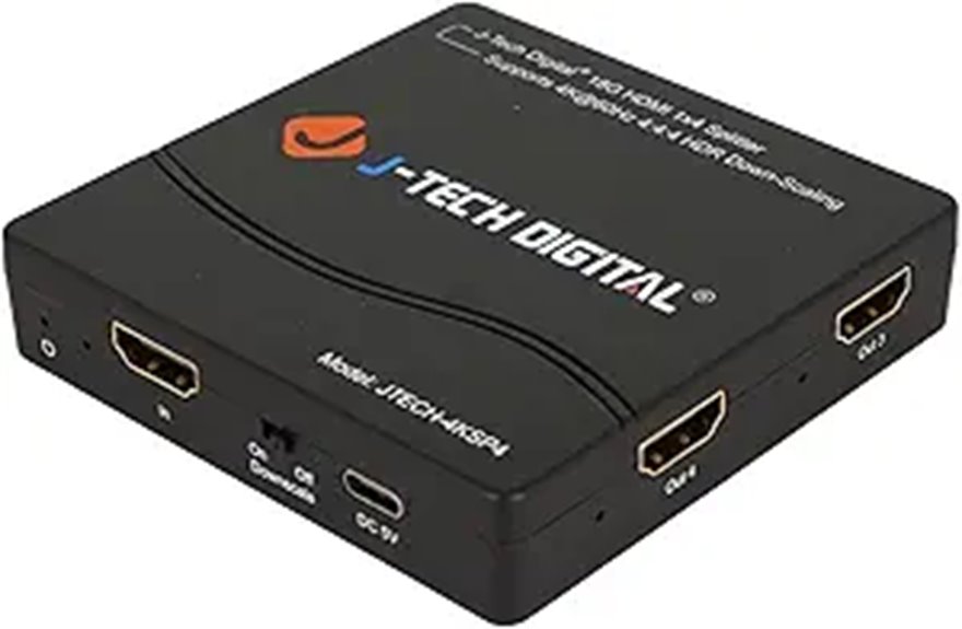 J-Tech 4K HDMI Splitter 1x4 HDR 60Hz