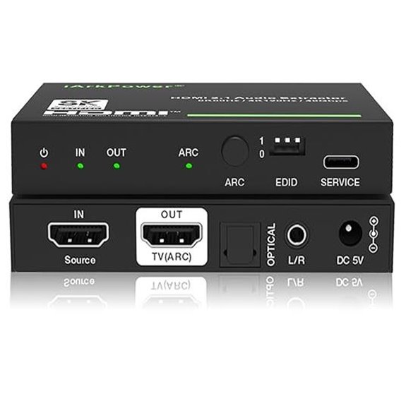 HDMI 2.1 Audio Extractor 4K HDR + Optical