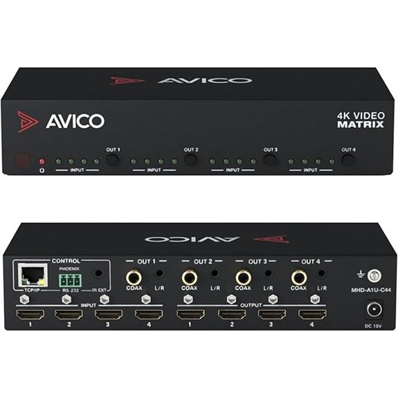 Avico 4x4 HDMI 2.0 Video Matrix with 4K HDR