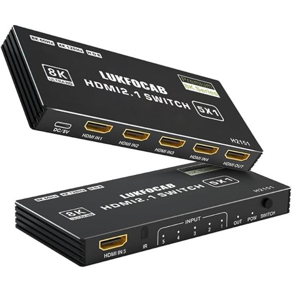 HDMI 2.1 Switch 5-in-1 8K 60Hz with Remote