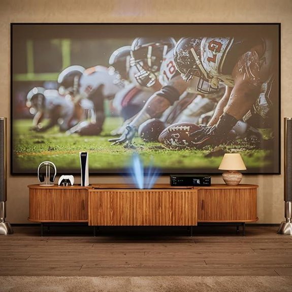 86 Ultra Short Throw Projector TV Stand with Storage