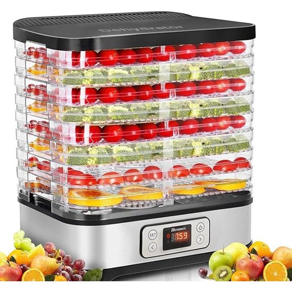 Homdox Food Dehydrator with 8 Trays and Timer