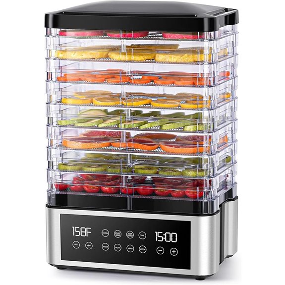 Food Dehydrator Machine with 8 Trays and Digital Controls