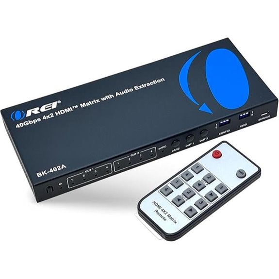OREI 8K HDMI Matrix Switcher 4x2 with Remote