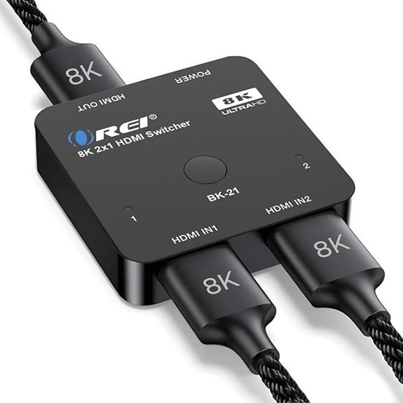 OREI 8K HDMI Switch 2x1 for Gaming and HDR