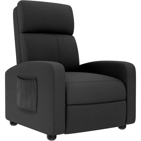 Recliner Sofa for Adults with Adjustable Back and Footrest