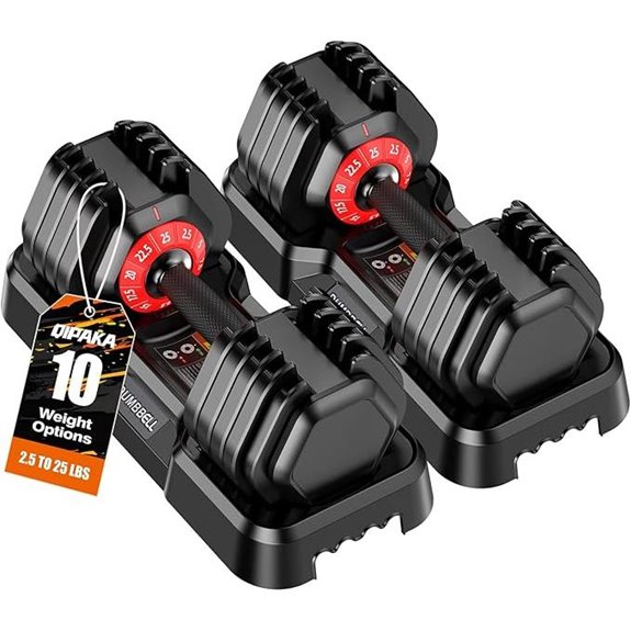 Adjustable Dumbbells Set of 2 for Home Gym