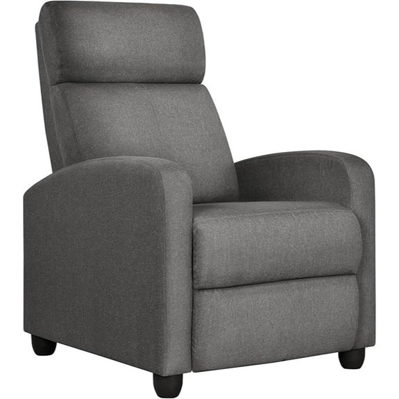 Yaheetech Adjustable Fabric Recliner Sofa Chair