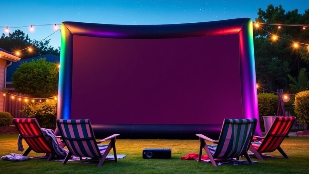 affordable outdoor movie screens