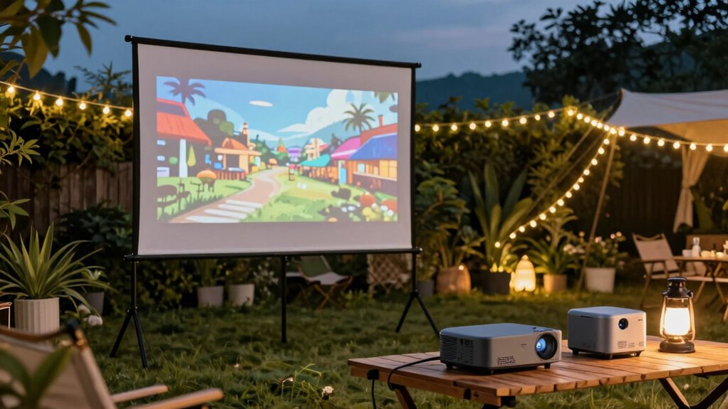affordable outdoor projector screens