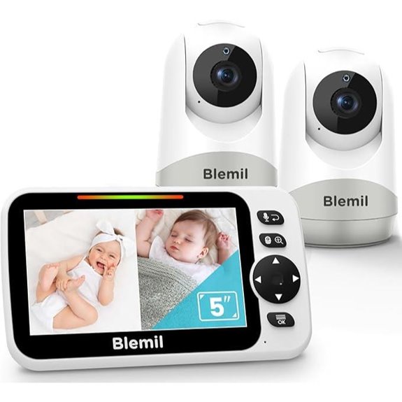 Blemil Baby Monitor with 30-Hour Battery and Dual Cameras