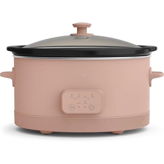 Bella 6 Qt Programmable Slow Cooker with Glass Lid