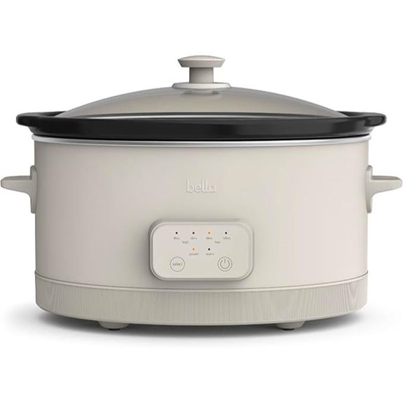Bella 6 Qt Programmable Slow Cooker with Nonstick Ceramic