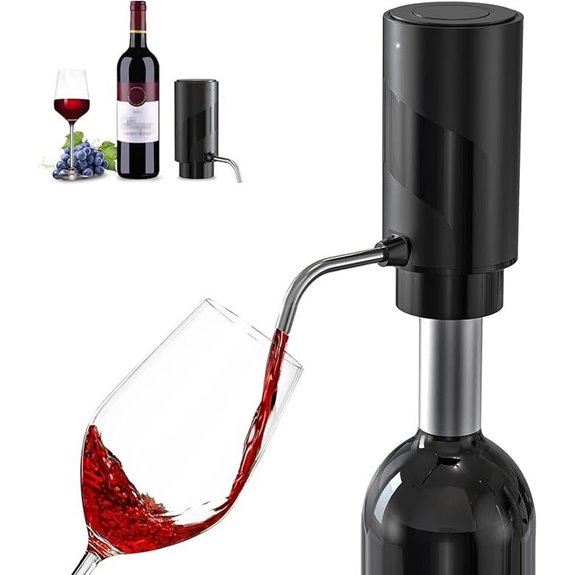 Electric Wine Aerator with USB Rechargeable Black
