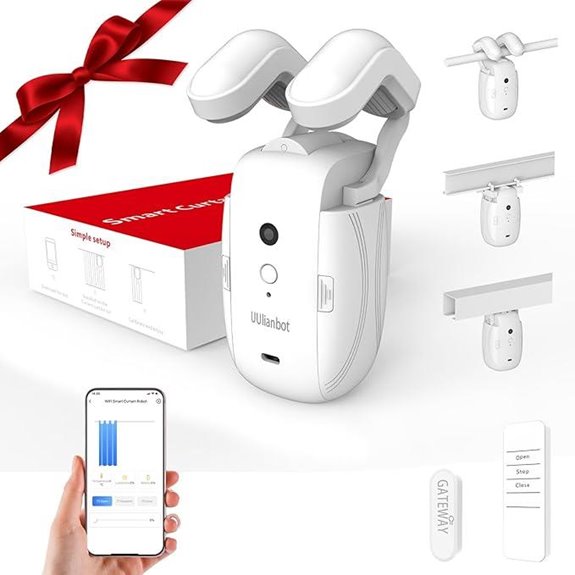 Smart Bluetooth Curtain Opener with Remote and App