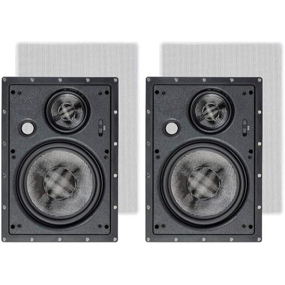 Monoprice 3-Way Carbon Fiber In Wall Speakers