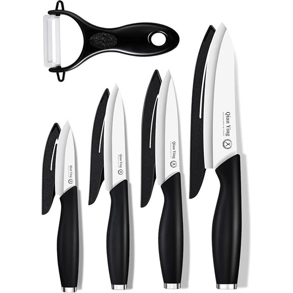 Ceramic Knife Set with Sheath and Sharp Blades